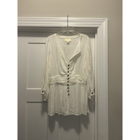 Anthropologie Maeve Blouse Womens 10 Isolode Waisted Western Minimalist Bohemian - Picture 1 of 4
